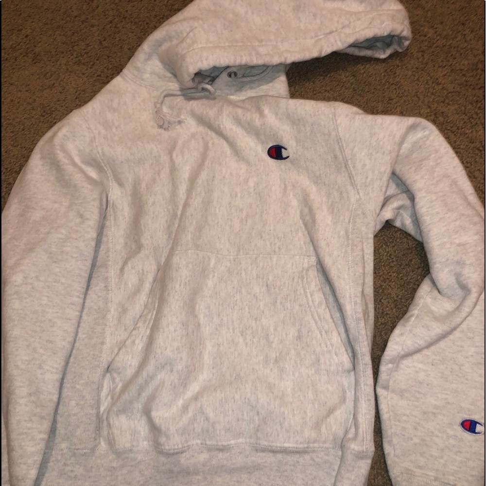 Light grey champion hoodie